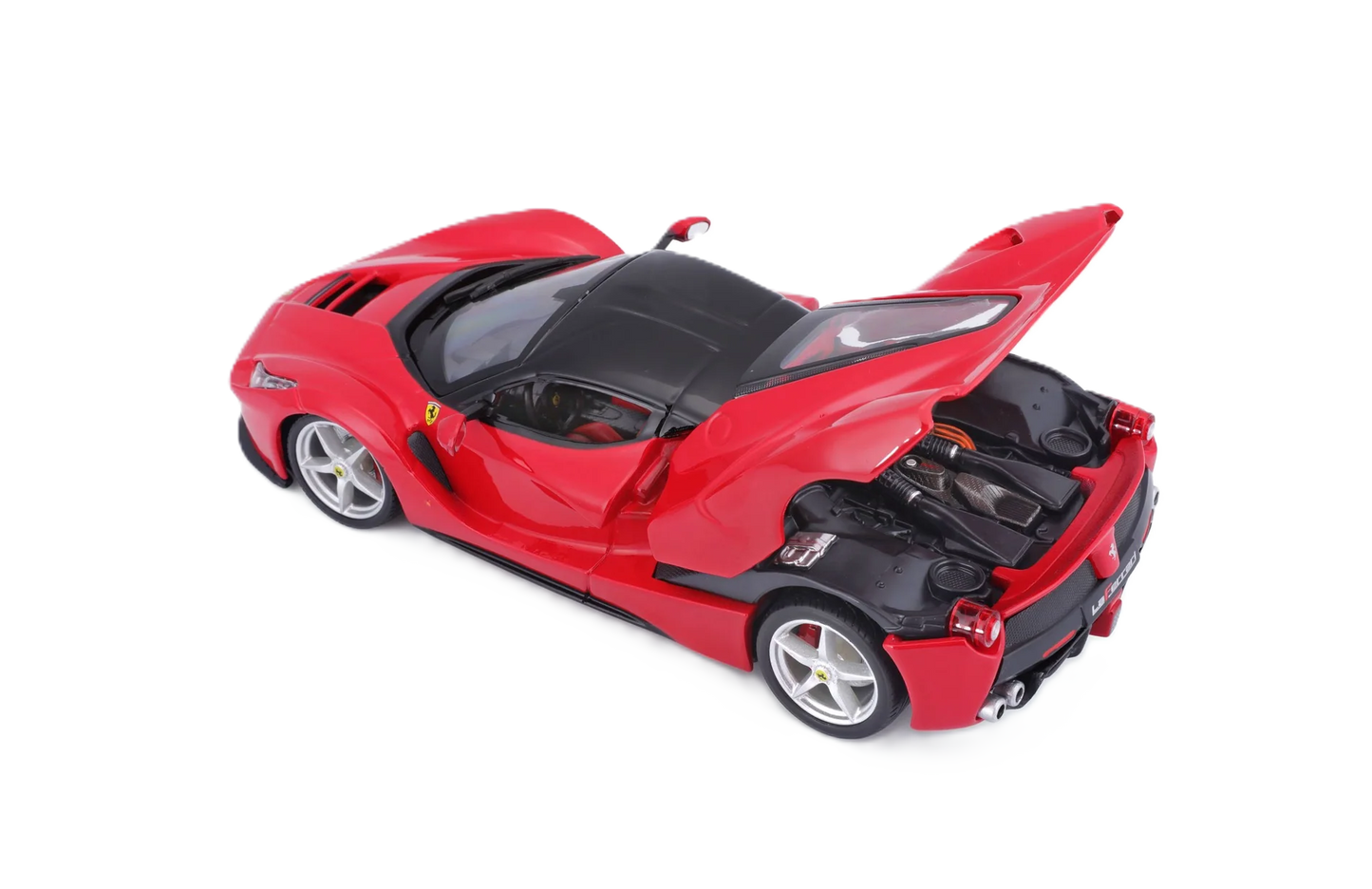 Bburago Ferrari LaFerrari 1:18 bilmodel i rød med detaljeret design og autentisk Ferrari-stil