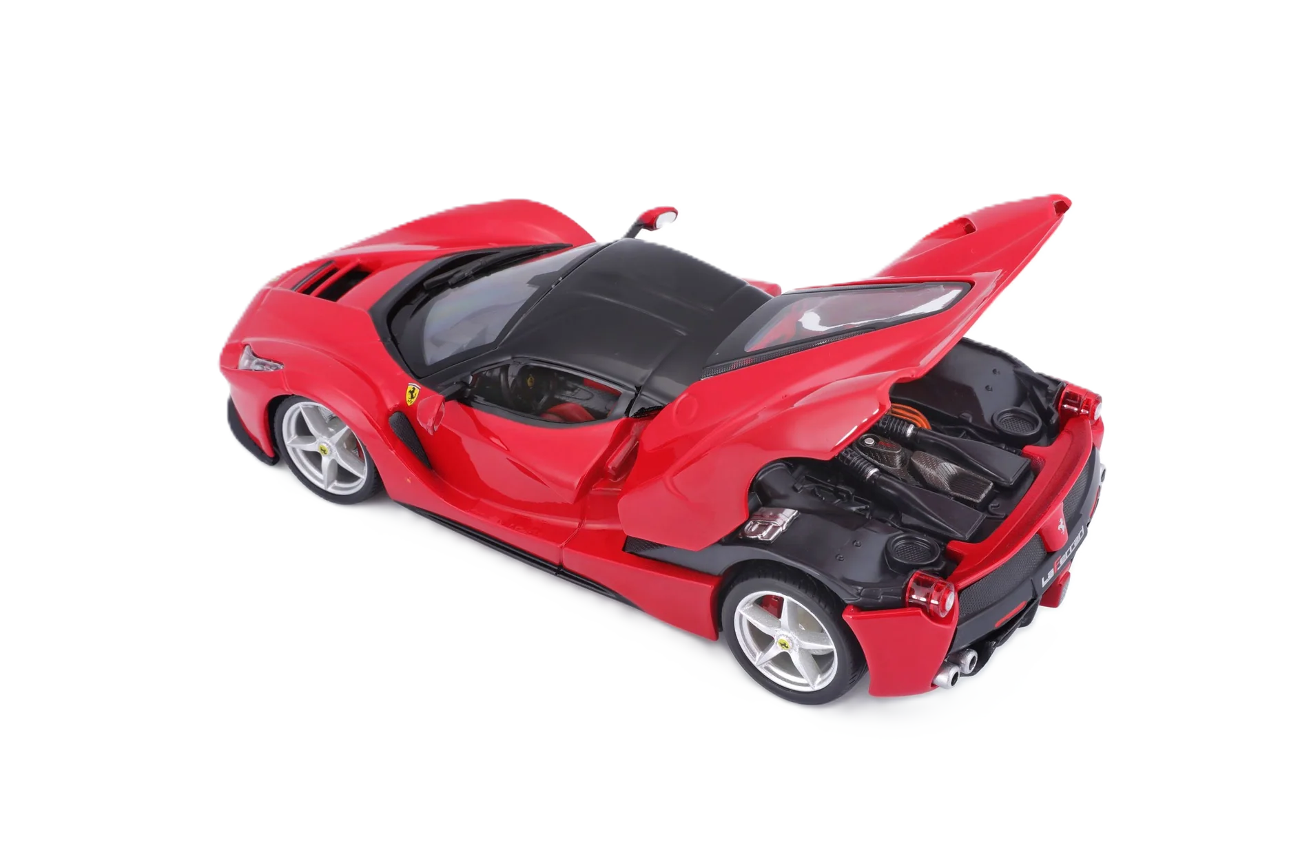 Bburago Ferrari LaFerrari 1:18 bilmodel i rød med detaljeret design og autentisk Ferrari-stil