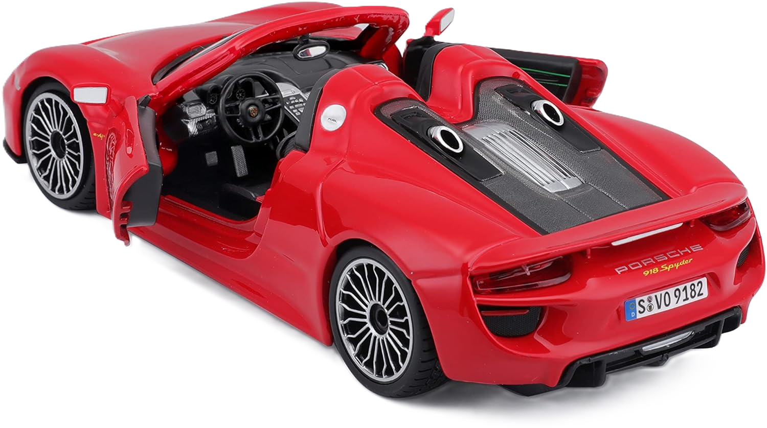 Bburago Porsche 918 Spyder 1:24 bilmodel med detaljeret design og autentisk Porsche-stil