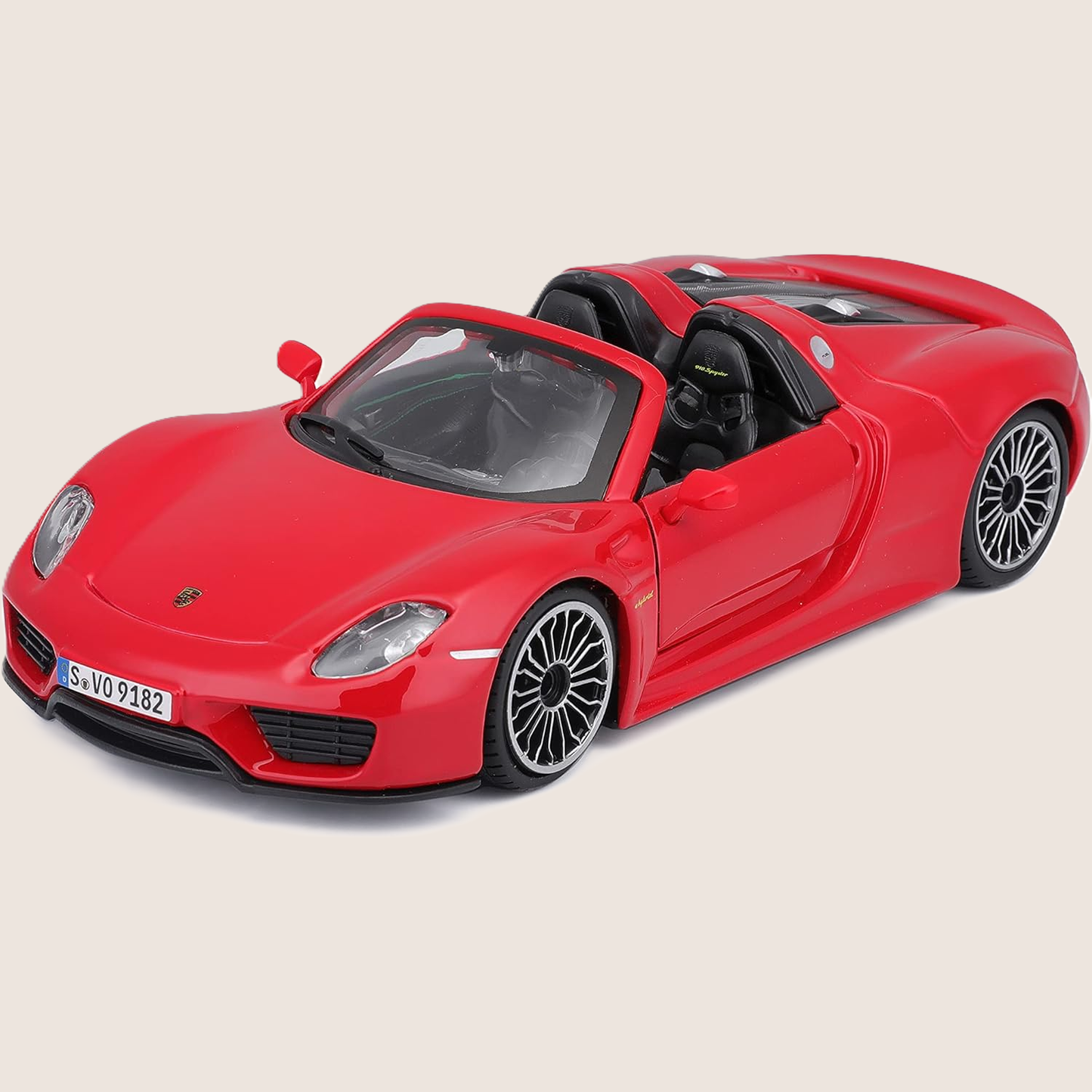 Bburago Porsche 918 Spyder 1:24 bilmodel med detaljeret design og autentisk Porsche-stil