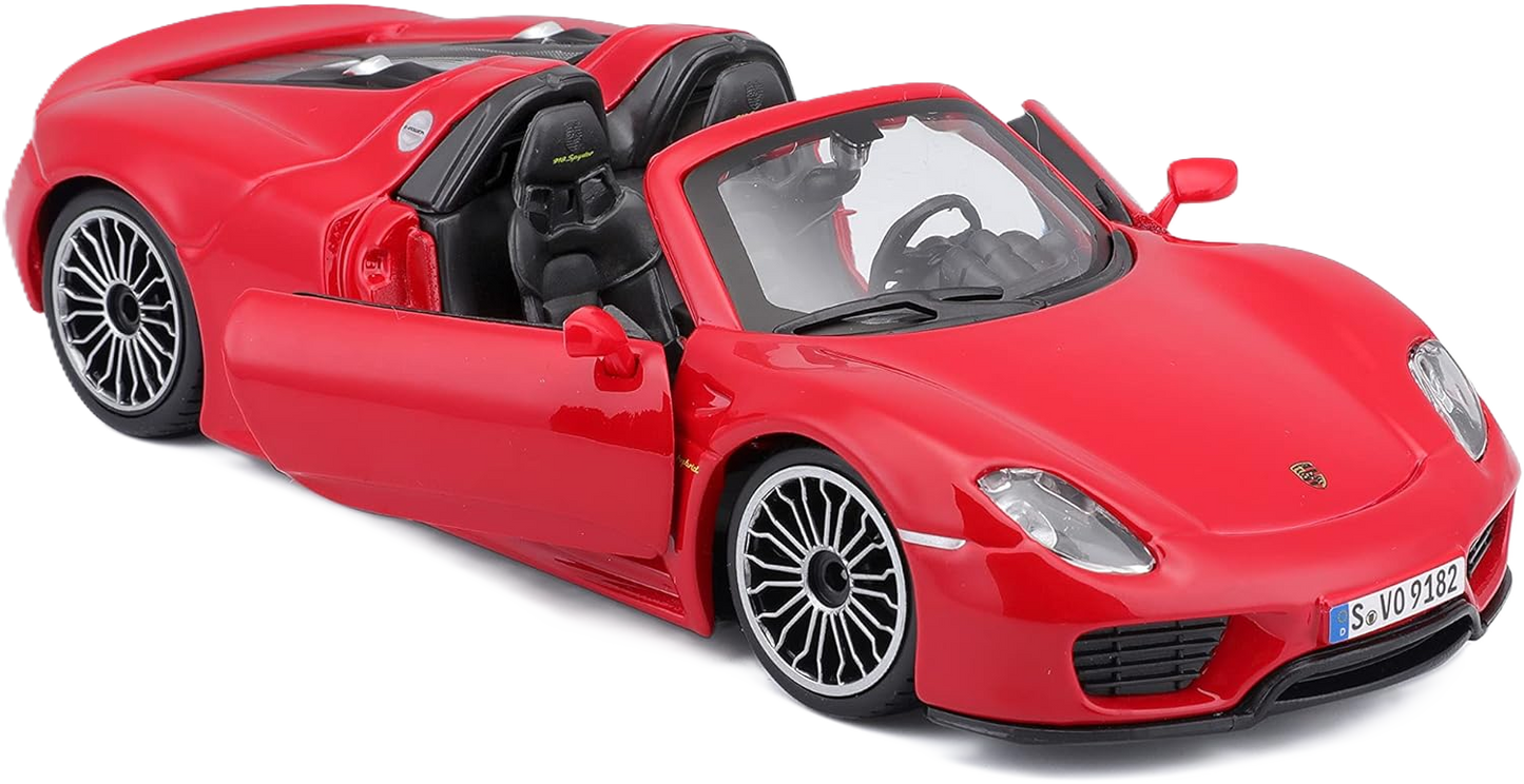 Bburago Porsche 918 Spyder 1:24 bilmodel med detaljeret design og autentisk Porsche-stil