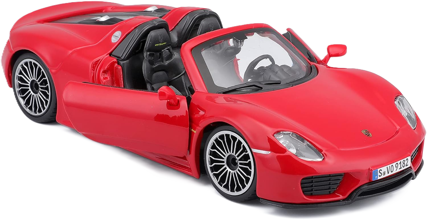 Bburago Porsche 918 Spyder 1:24 bilmodel med detaljeret design og autentisk Porsche-stil