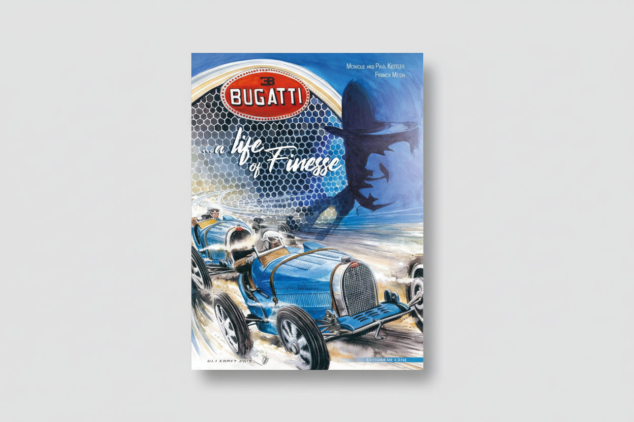 Bugatti – A Life of Finesse hardcover bog om Bugattis historie og design, af Kestler & Mezin