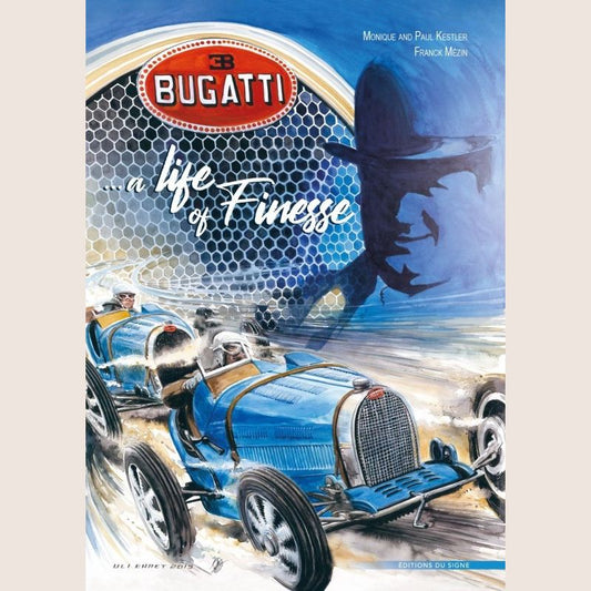 Bugatti – A Life of Finesse hardcover bog om Bugattis historie og design, af Kestler & Mezin