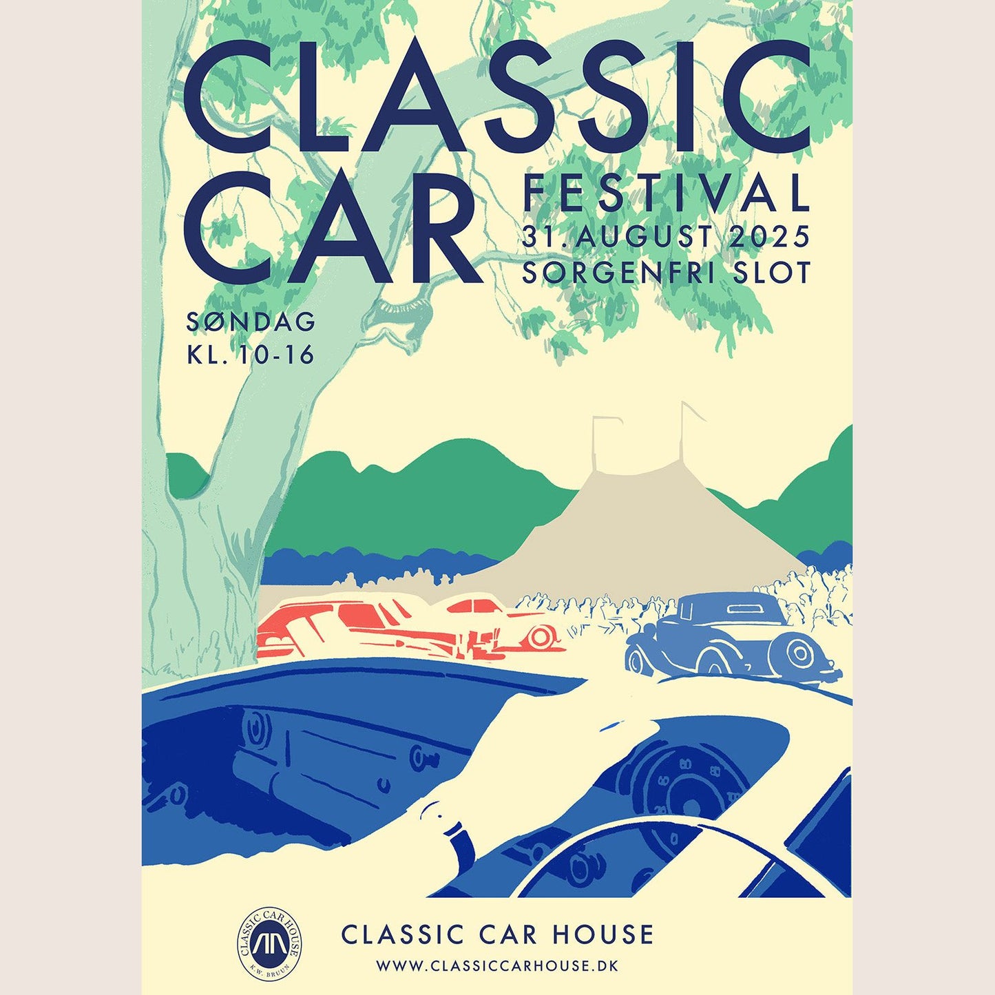 classic car house plakat