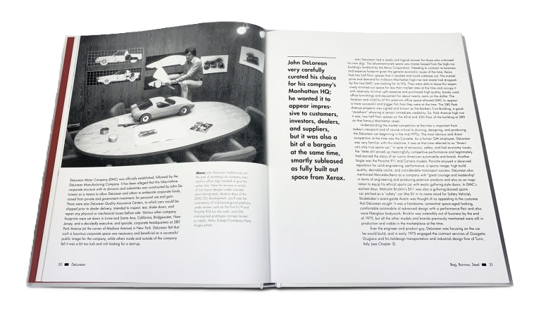 “DeLorean: The Rise, Fall and Second Acts of the DeLorean Motor Company” – Coffee-table bog af Matt Stone fra 2024, der fortæller den komplette historie om John Z. DeLorean og hans ikoniske bil fra design og produktion til popkulturiske genopstandelse.