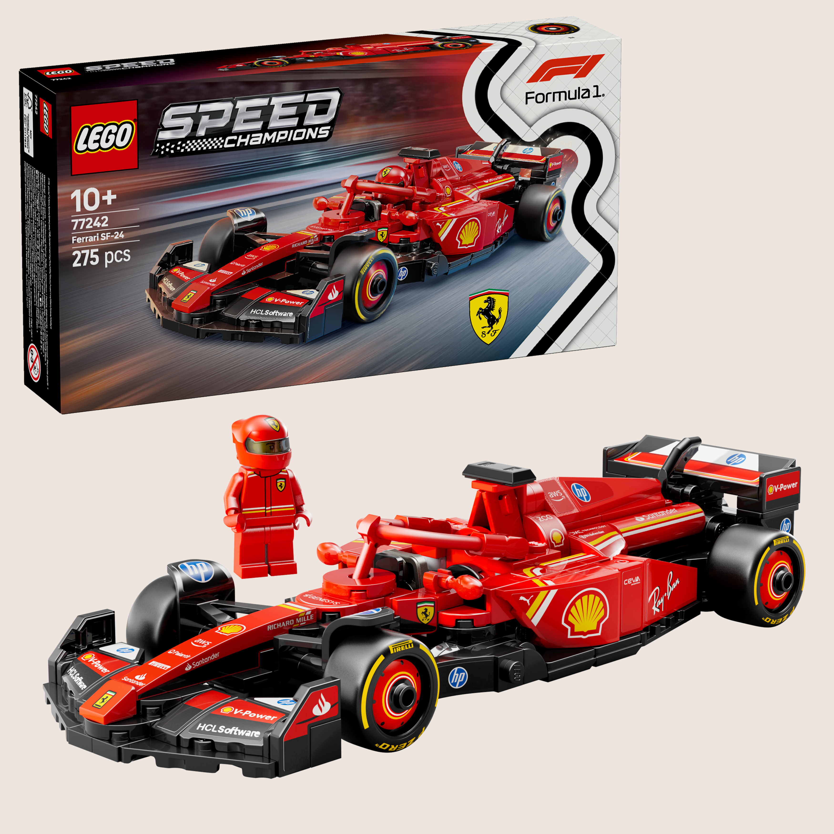 Speed Champions Ferrari F1 – LEGO Ferrari Formel 1-racerbil med realistisk design. Ideel til bilsamlere og Ferrari-fans.