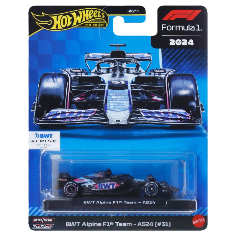 Hot Wheels F1 Racing Premium Alpine-modelbil med autentisk design og samlerkvalitet