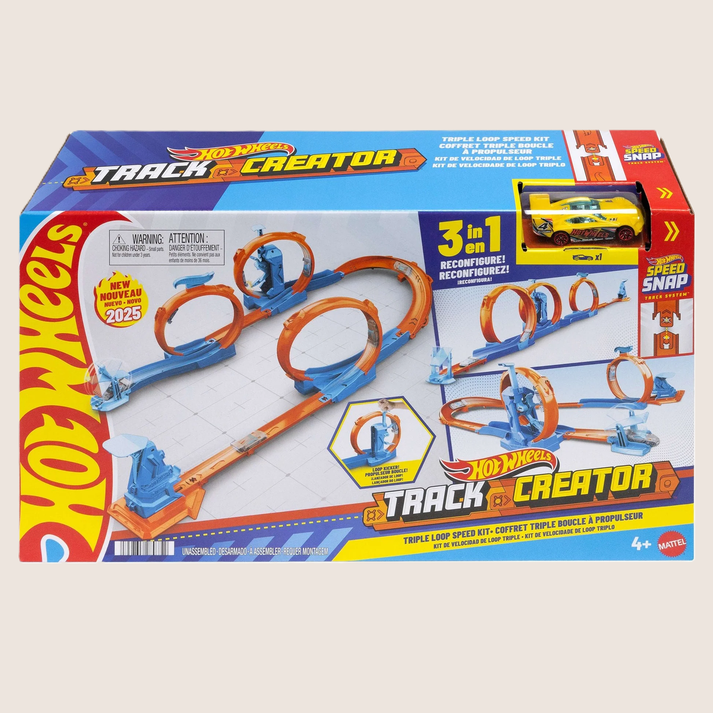 Hot Wheels Triple Loop Speed bane med tre loops til fartfyldte stunts