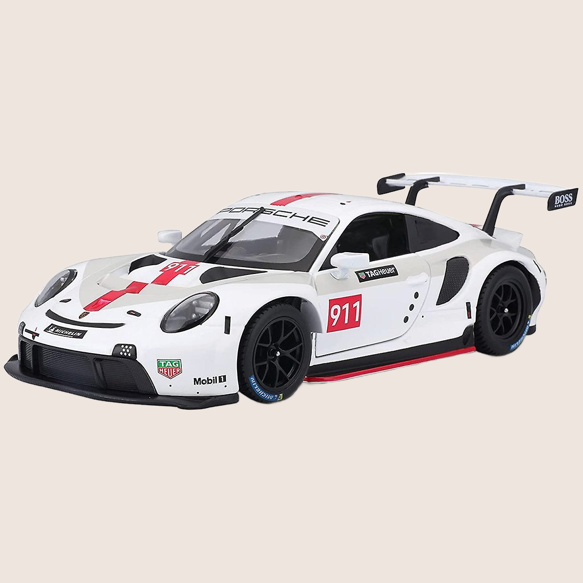 Porsche 911 RSR 1:24 Scale Model, White