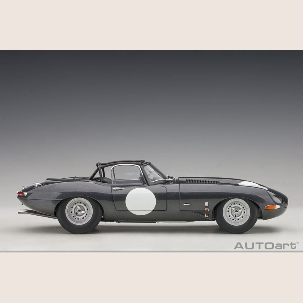 Jaguar Lightweight E-Type Dark Grey – Letvægtsudgave af Jaguar E-Type i mørkegrå. En perle for bilentusiaster.