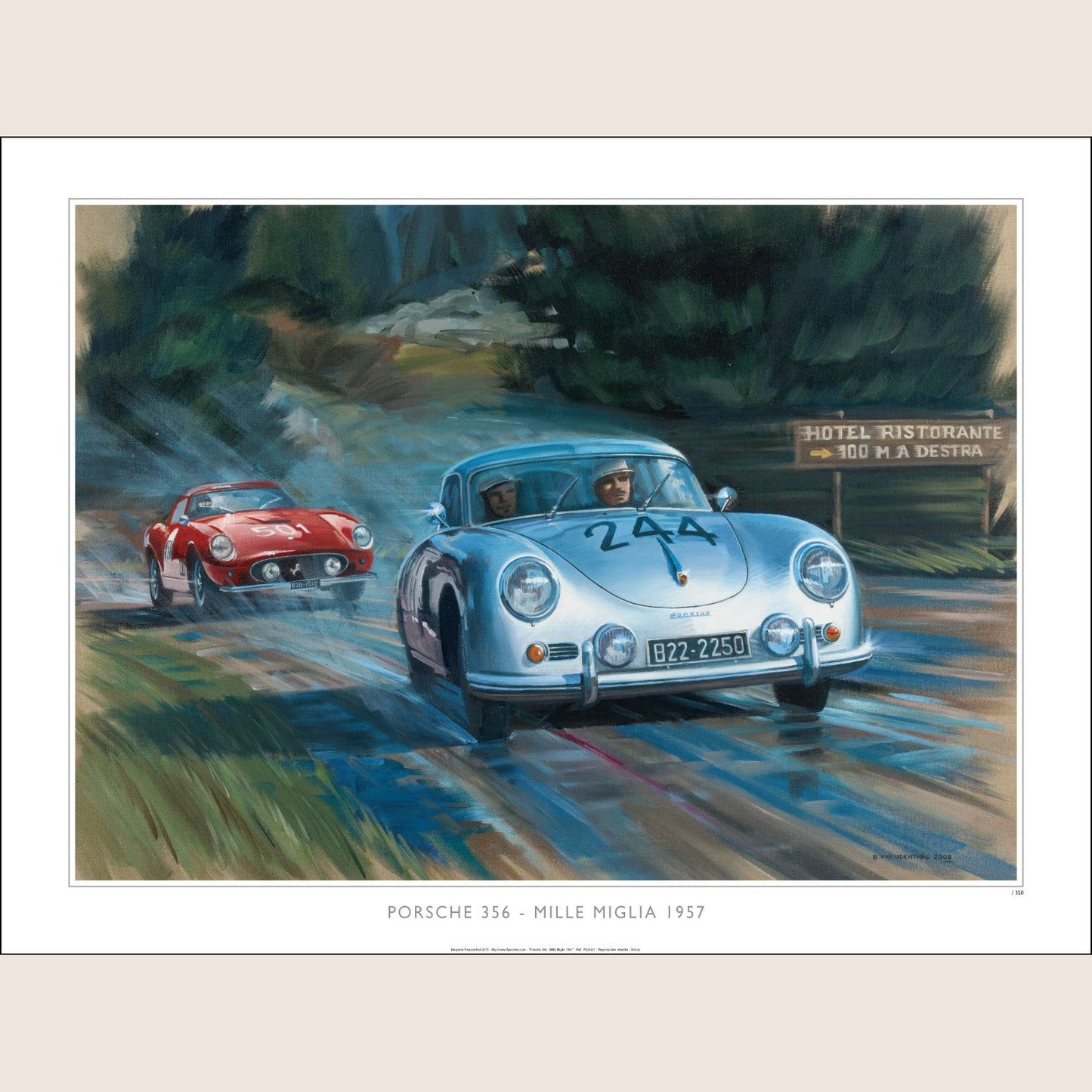 Porsche 356, Mille Miglia Plakat