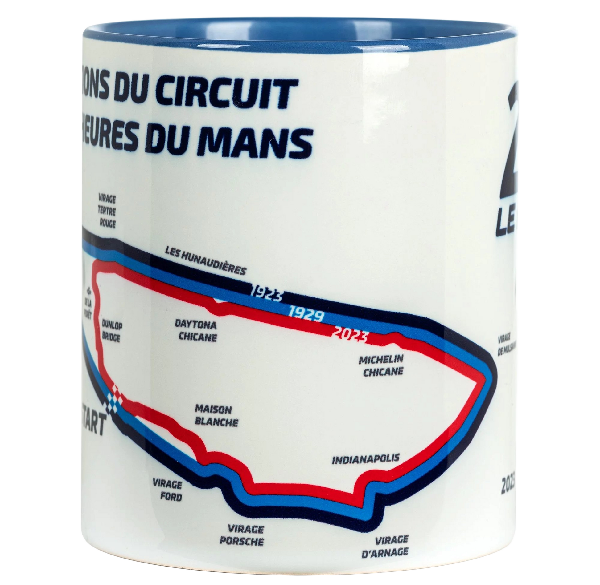 Circuit Evolution Mug – 24H Le Mans: Keramikkrus med grafisk udvikling af Le Mans-banen gennem tiderne.