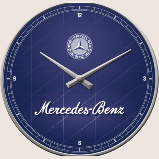 Nostalgic Art Mercedes-Benz vægur med retro design og bilinspirerede detaljer