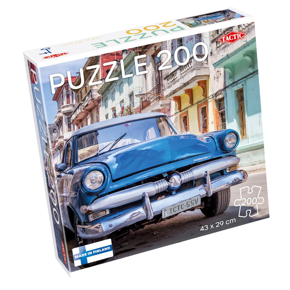 200 pcs puzzle: Vintage Car in Havana - 200-brikkers puslespil med vintage bil i Havana, en sjov udfordring for puslespilsentusiaster.