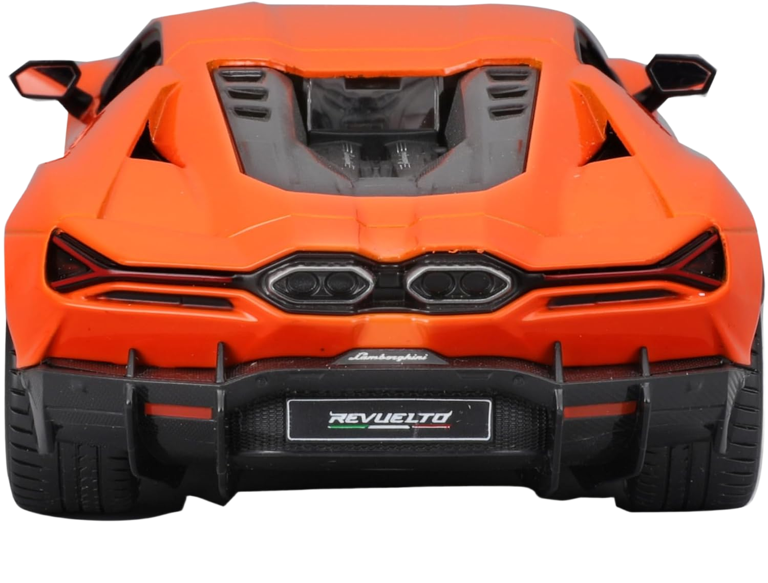 Bburago Lamborghini Revuelto 1:24 – detaljeret diecast-model i orange med åbne døre og motorhjelm. Perfekt til samlere og motorsportsentusiaster.