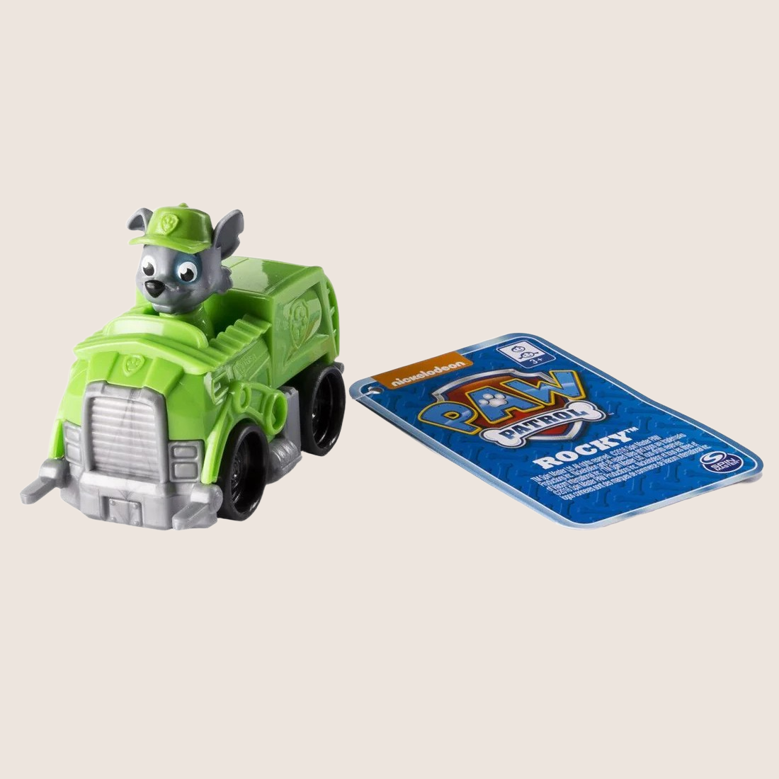 Paw Patrol Basic Rescue Racers Rocky – Paw Patrol redningskøretøj med Rocky, sjovt legetøj til børn.