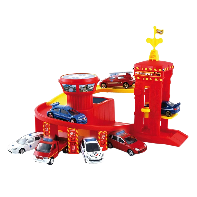 Norev Safety Center – Detaljeret miniature af et bilsikkerhedscenter fra Norev. Ideel til samlere og entusiaster, der sætter pris på autentiske modellandskaber og klassisk legetøjsdesign.