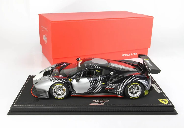 1:18 - Ferrari - 488 GT - Livrea Blu Nart - With Plexi Showcase - BBR